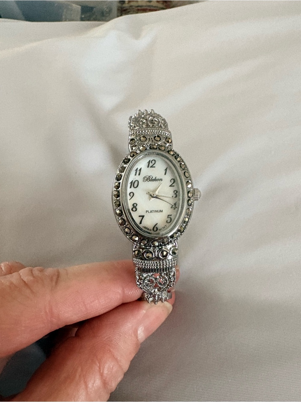Silver-Tone Women's Crystal Bracelet Watch - Silver